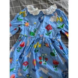 Boden lace collar bunnies spring flowers dress